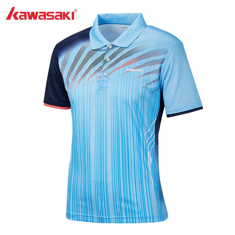 Beste 2019 Originele Kawasaki Mannen Polo Shirts Korte Mouw Quick Dry Polyester Mannen Tennis Badminton T shirt Sport Kleding ST S1101