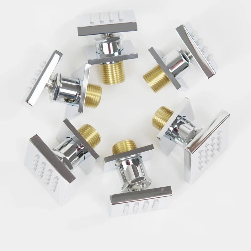 2 Inch Shower Body Massage Spray Jets Bathroom SPA Massage Jets Sprayer  Brass Chrome Shower Body 50*50mm Bathroom Accessories