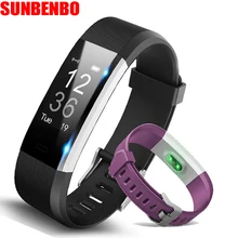SUNBENBO H115 Smart Bracelet GPS Fitness Tracker Watches Band Heart Rate Monitor Step Counter Music Control Wristband pk fit bit