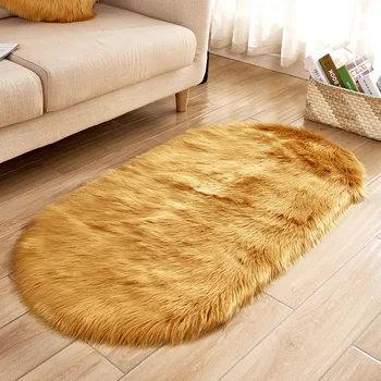 

Oval Carpet Imitation Australian Sheepskin Wool carpet Living Room Coffee Table Mat Children's rug Bedroom Yoga Carpet