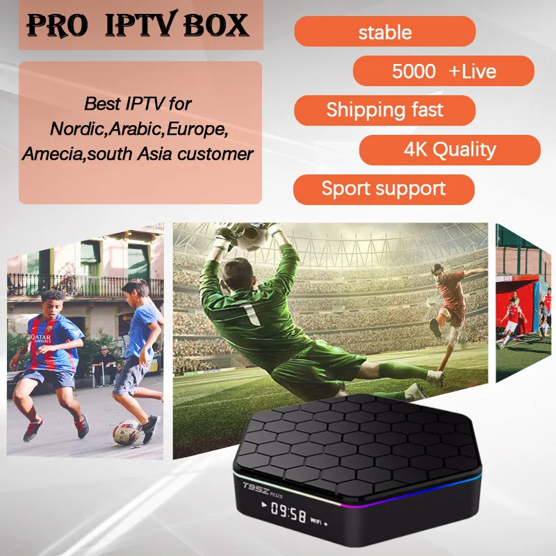

Pro IPTV Nordic Scandinavian IPTV 5000Live+T95Z Plus Android TV Box 3G/32G Amlogic S912 Octa Core Dual WiFi BT4.0 4K Set Top Box