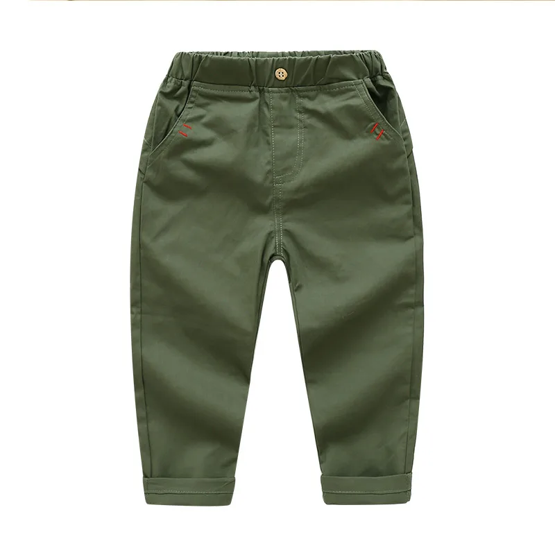 Детские эластичные штаны г. новые осенние детские повседневные длинные штаны для мальчиков хлопок