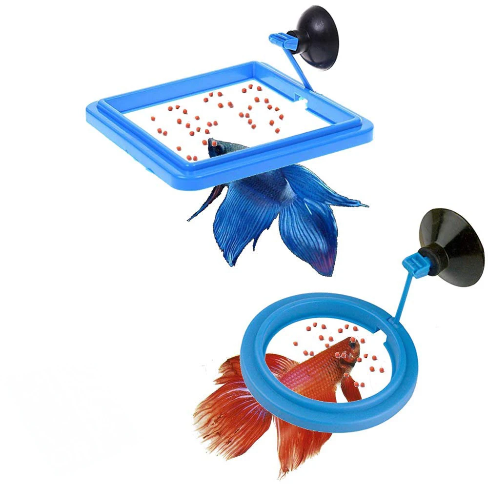 

2PCS Round/Aquare Aquarium Feeding Ring Reduces Wastage and Water Replacement Times Maintains Water Quality for Guppy Goldfish