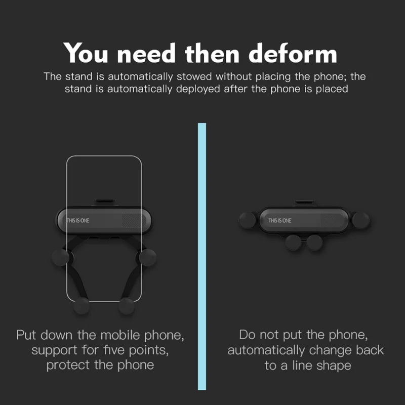 Ultra-dünne Auto Telefon Halter Schwerkraft Automatische Halterung Auto Air Outlet Clip Telefon Hal