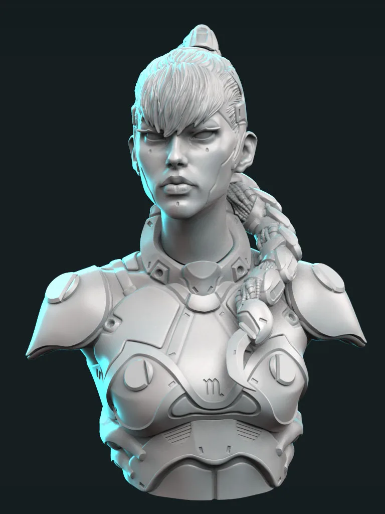

1/10 BUST Resin Figure Model Kit Unassambled Unpainted BUST424(about 8cm)