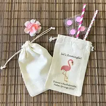 Изготовленный На Заказ Розовый фламинго день рождения Свадебный набор от похмелья ювелирные изделия сувениры мусульманские сумки девичник прием гостей в доме невесты подарочная сумка