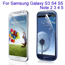 2pcs clear glossy screen protector film Samsung Galaxy S3 S4 mini S5 Note 2 3 4