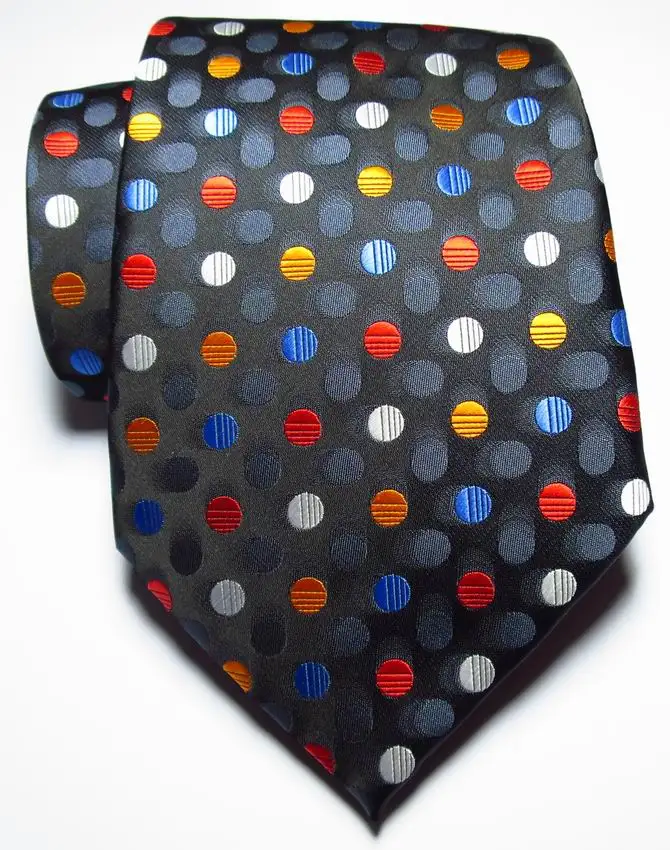 Модный мужской галстук в горошек 9 см набор шелковых галстуков золотой белый красный белый синий жаккардовый тканый Шелковый мужской галстук - Цвет: 16 as picture