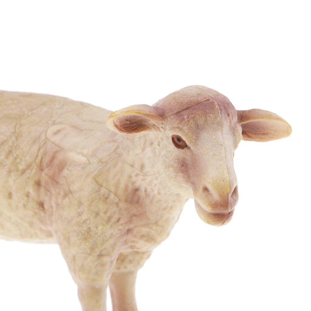 Пластиковая модель животного на ферме Статуэтка овечка Коза миниатюрное украшение дома