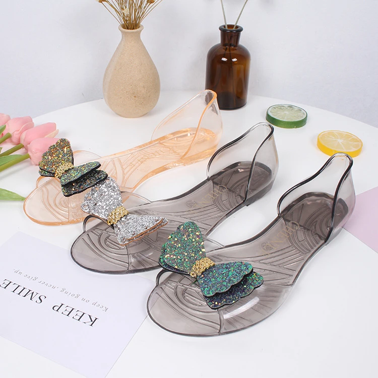 bling bow sandals