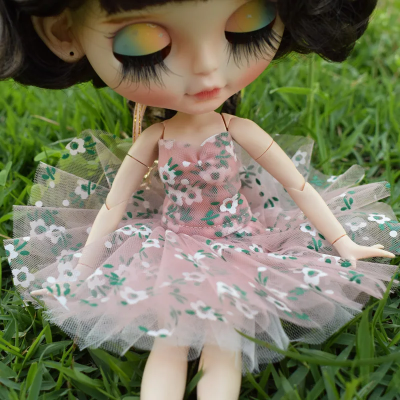 

1Pcs Beautiful Floral Dress for Blyth 1/6 Doll Clothes Accessories