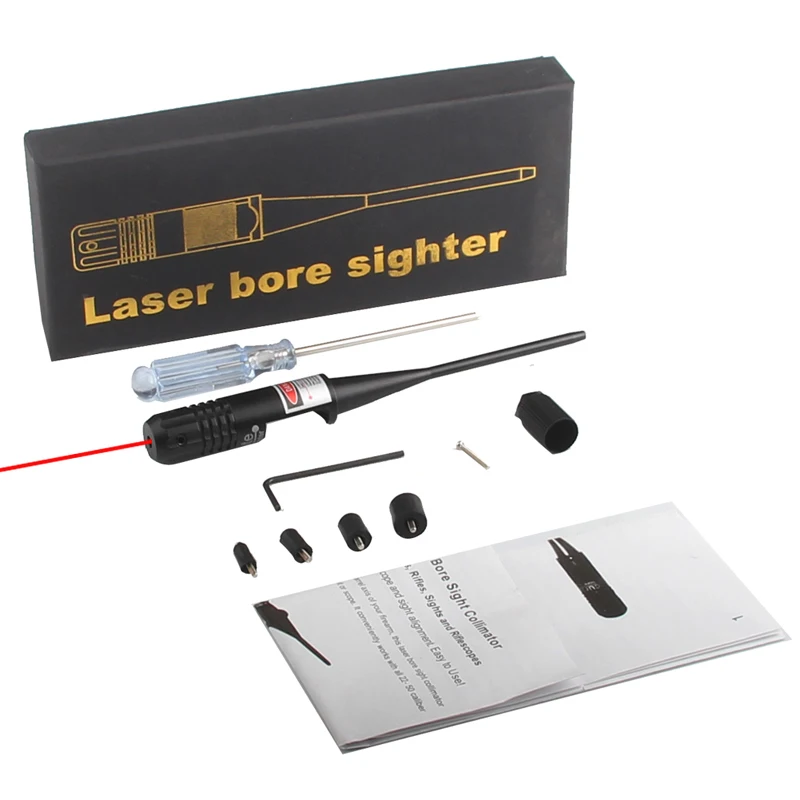 Tactical Red Dot Laser Bore sighter Laser Scope .22 .50 five Caliber