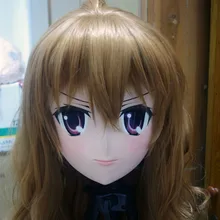 (C2-038)Top Quality Handmade Female Silicone Rubber Face Mask Cosplay Kigurum Masks Crossdresser Doll Kig Anime Role Play