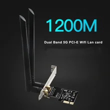 DIEWU Двухдиапазонная 5G 1200 Мбит/с PCIe wifi Беспроводная lan сетевая карта pci express wifi адаптер Realtek 8112AE чип