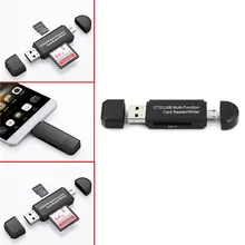 2 в 1 USB OTG кард-ридер флэш-накопитель высокоскоростной USB2.0 Универсальный OTG TF/sd-карта для Android телефона компьютера удлинители