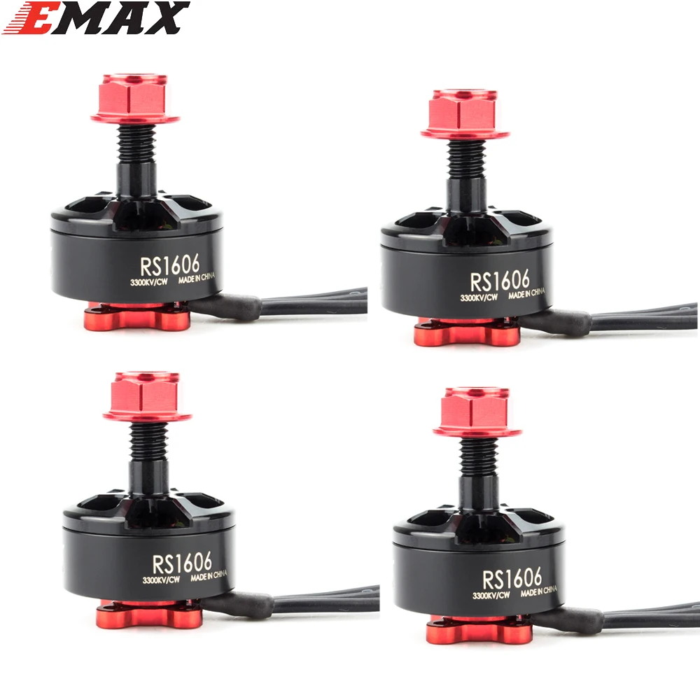 

4Pcs EMAX Brushless Motor RS1606 3300KV 4000KV 3-4S for 3-4inch Propeller RC Drone Quadcopter FPV Racing Spare