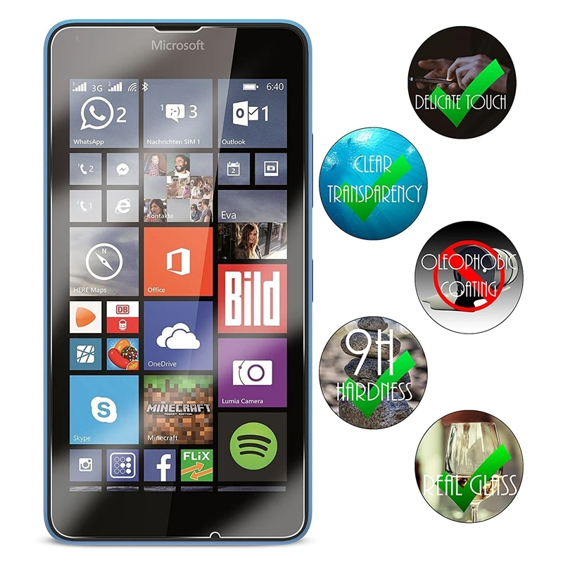 Высококачественная пленка из закаленного стекла для Nokia microsoft Lumia 950 950XL 650 640 640XL 630 550 530 520 Защитная пленка для экрана передний чехол для экрана