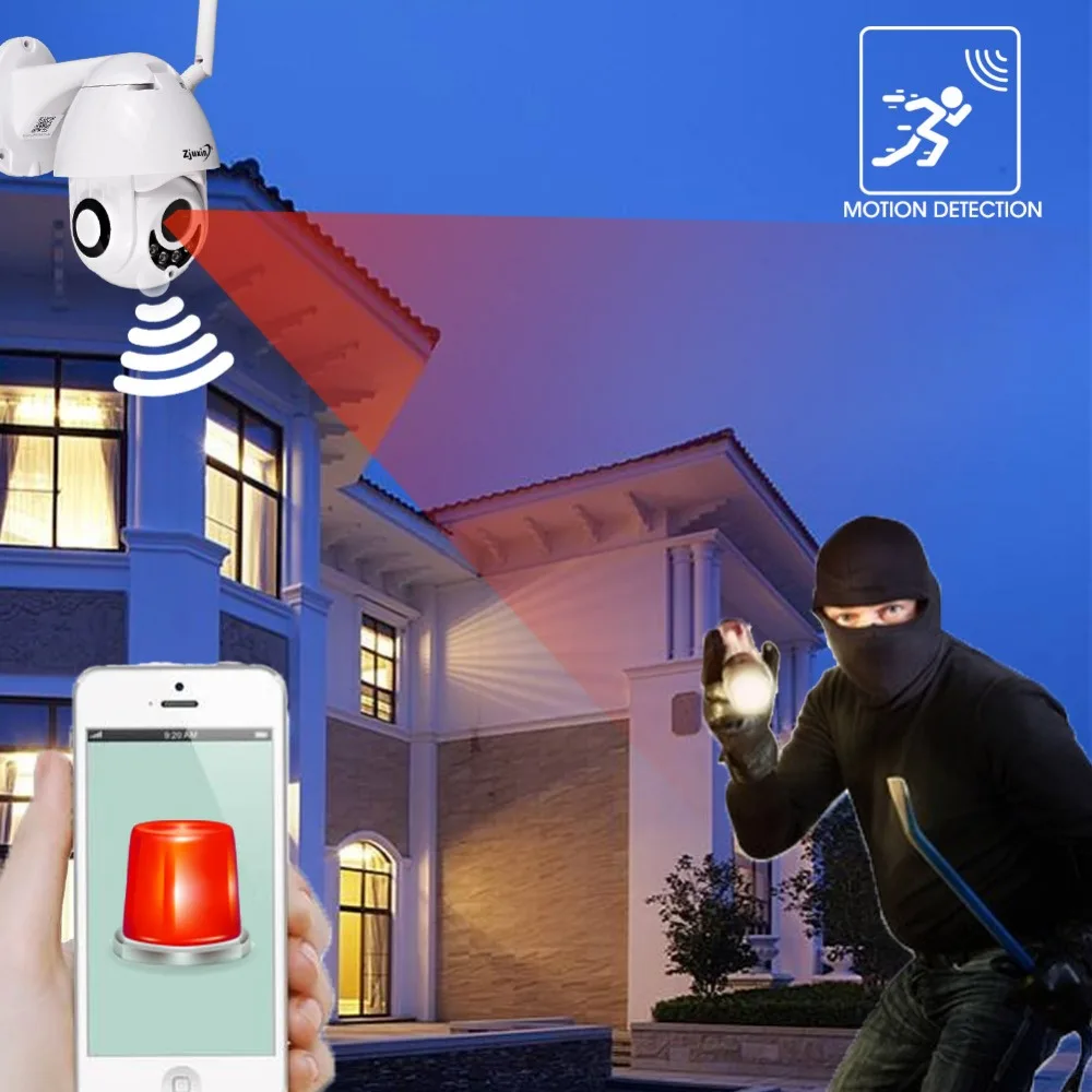 Zjuxin WIFI камера наружная PTZ IP 1080p Мини скоростная купольная CCTV 2MP IR Onvif