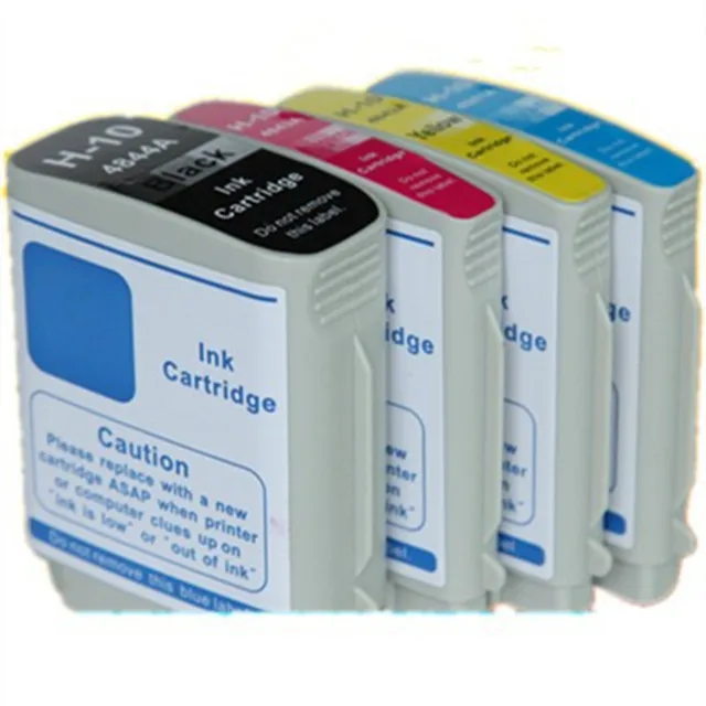 4 x Ink Cartridges Replacement For HP HP10 XL HP10XL 10XL C4840A C4843A Designjet 500 800