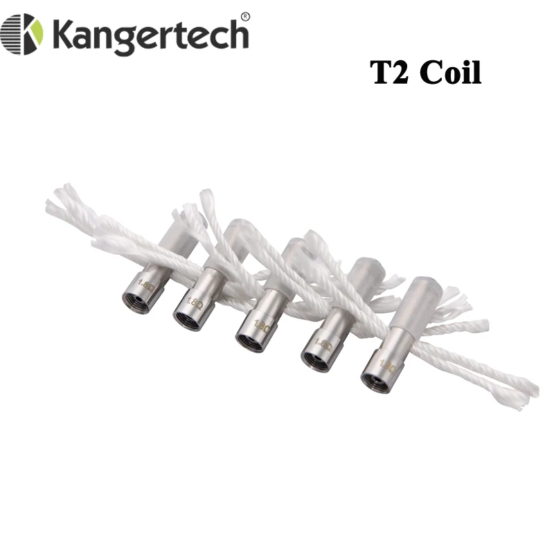 30 шт./лот Kanger T2 сменные нагревательные спирали с длинным фитилем 1 8 Ом 2 ом 5 для
