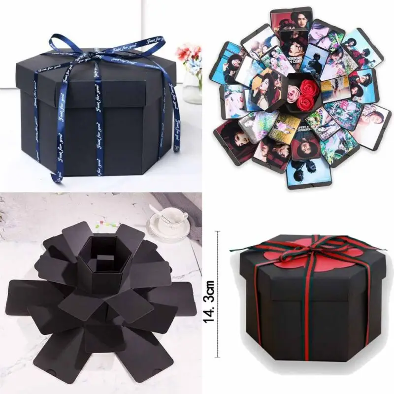 

DIY Photo Album Home Decor Surprise Love Explosion Box Gift for Anniversary Scrapbook DIY Birthday Gift Wedding Gift Box