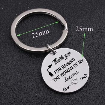 

For Wife Girlfriend Fiancee Key Chain "Thank You For Raising..."Heart Engraved Love Souvenir Anniversary Gift Keyring Bag Charm