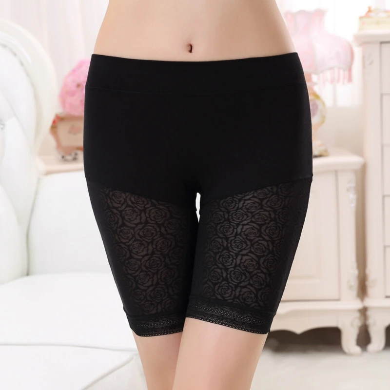 Yasemeen Sexy Seamless Printing Bamboo Lady Safety Pants Sexy Lace