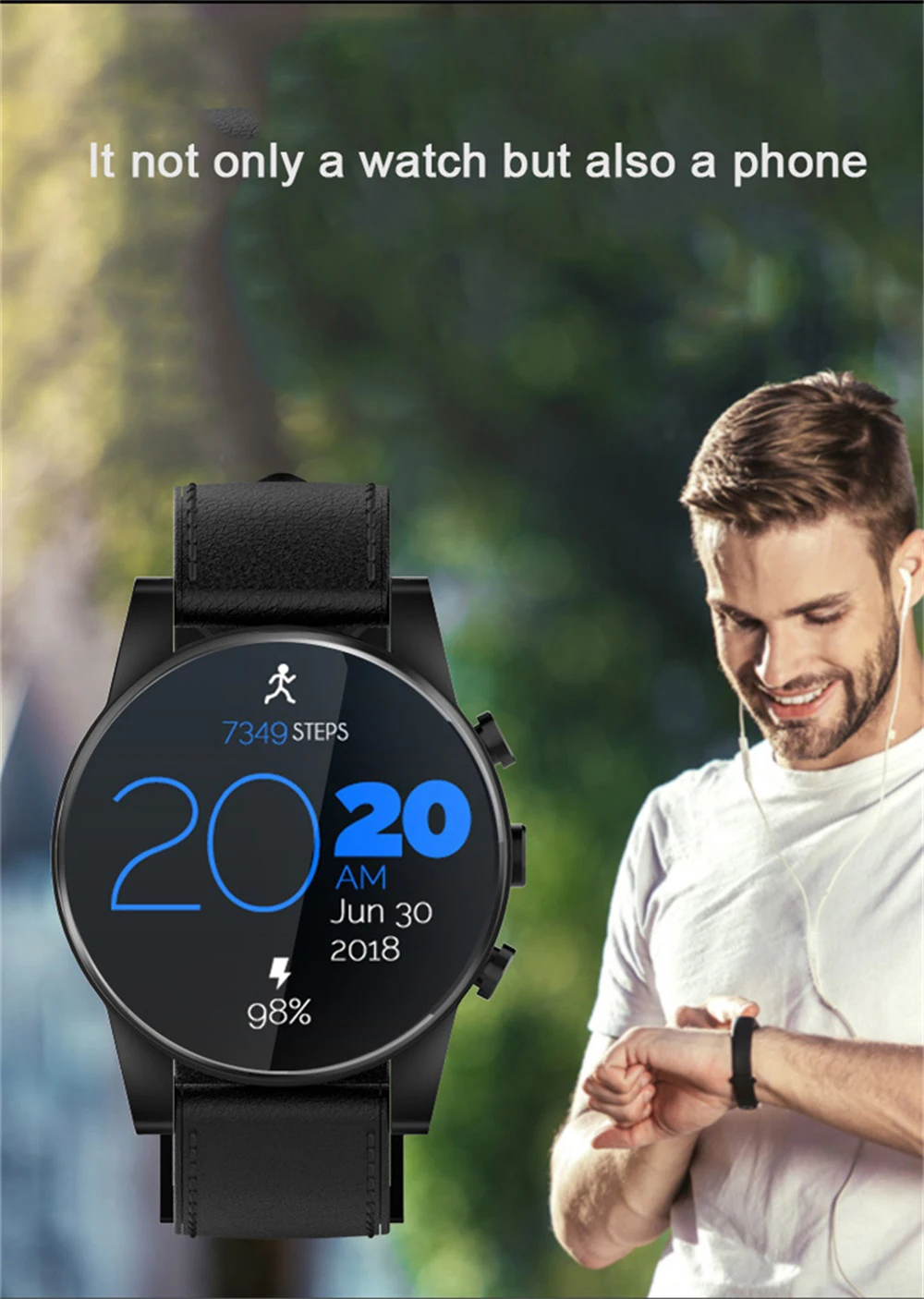 X360 Android Смарт часы 1+ 16 Гб/3+ 32 Гб 1," Круглый WiFi gps sim-карта 4G Smartwatch телефон Спорт монитор сердечного ритма камера