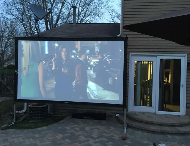 150 inch 16 to 9 fast folding projection screen pic 5