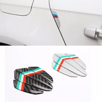 

5set for carbon fibre ALFA ROMEO Car Door Anti-collision Strip/Rubbing Strip Protection glue sticker with Italy Flag