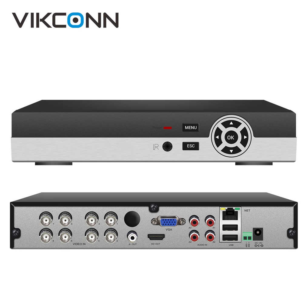 VIKCONN 8CH AHD H 1080P DVR Video Recorder XVR Support AHD/Analog/CVI/TVI/IP Cameras Video
