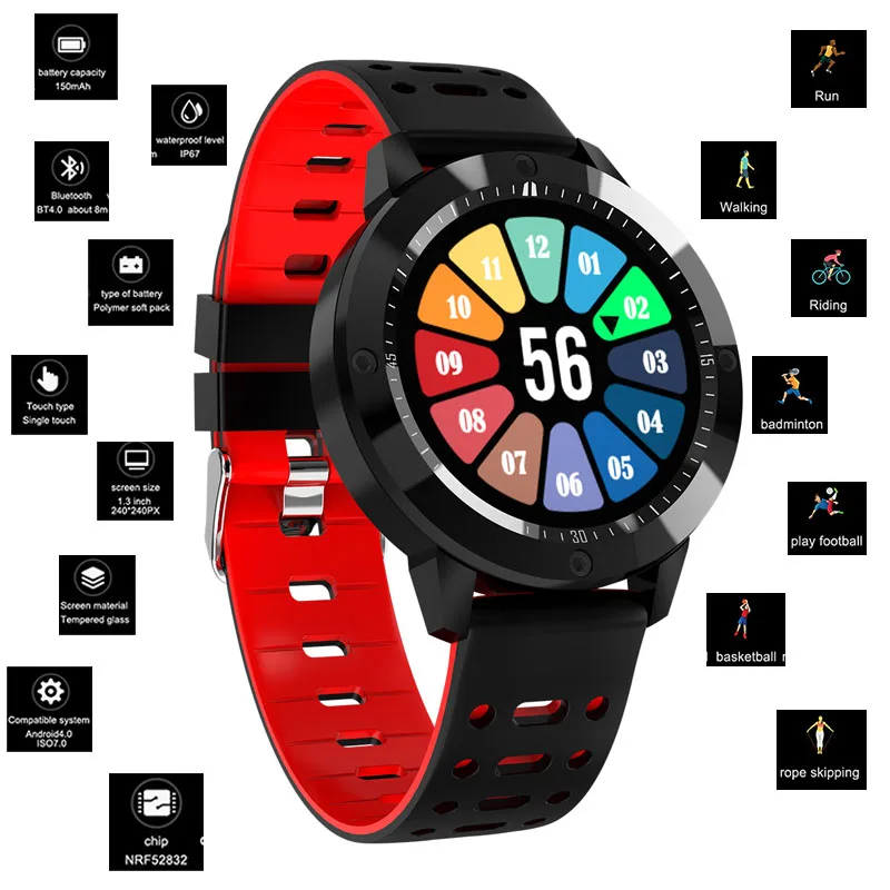 

Intelligent Alarm Smartwatch Heart Rate Monitor Smart Watch Men Weather Forecast Wearable Devices Android IOS Man Digital Watch