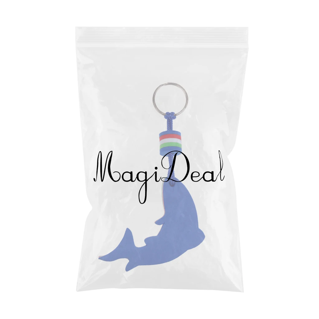 MagiDeal Dolphin Shape Yachting Marine Boat Floating Buoyant Key Chain Key Ring Sports Fan Key Chains 
