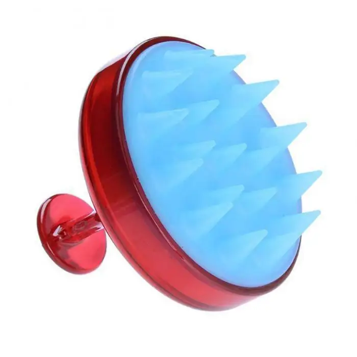 Spa Massage Brush Silicone Head Body Shampoo Scalp Comb Hair Washing Shower Brush TK-ing