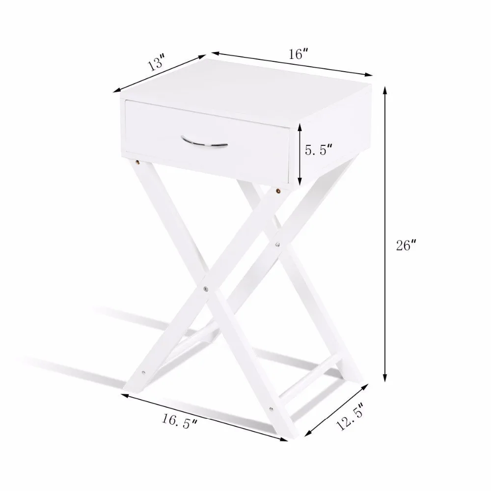 Giantex Nightstand X-Shape Drawer Accent side End Table Modern Home Furniture White HW55474WH Giantex Nightstand X-Shape Drawer Accent side End Table Modern Home Furniture White HW55474WH
