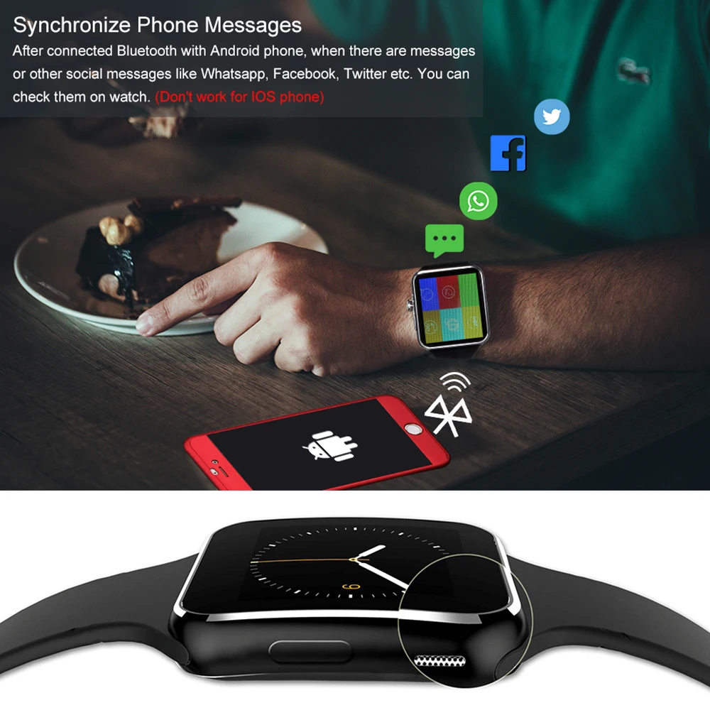 X6 Смарт часы с камерой Relojes SIM TF карта relogio reloj inteligente носимые устройства Bluetooth Smartwatch