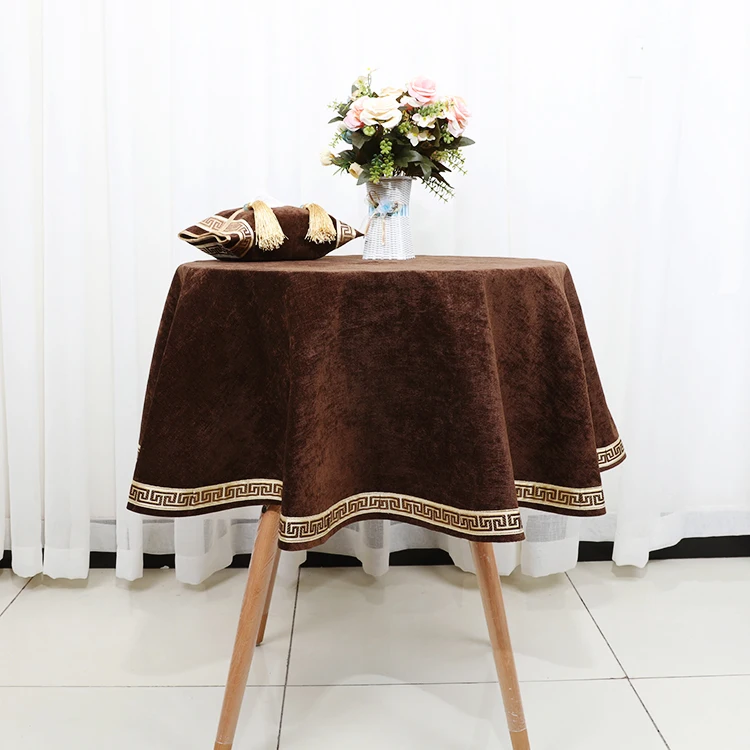 Latest High End Lace Geometry Table Cloth for Round Coffee Table Cloth