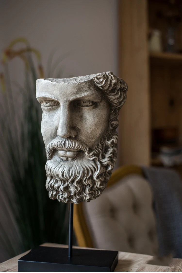 

Resin abstract craft statue office decoration, sculpture antique decoration face classic home decoration figurine American