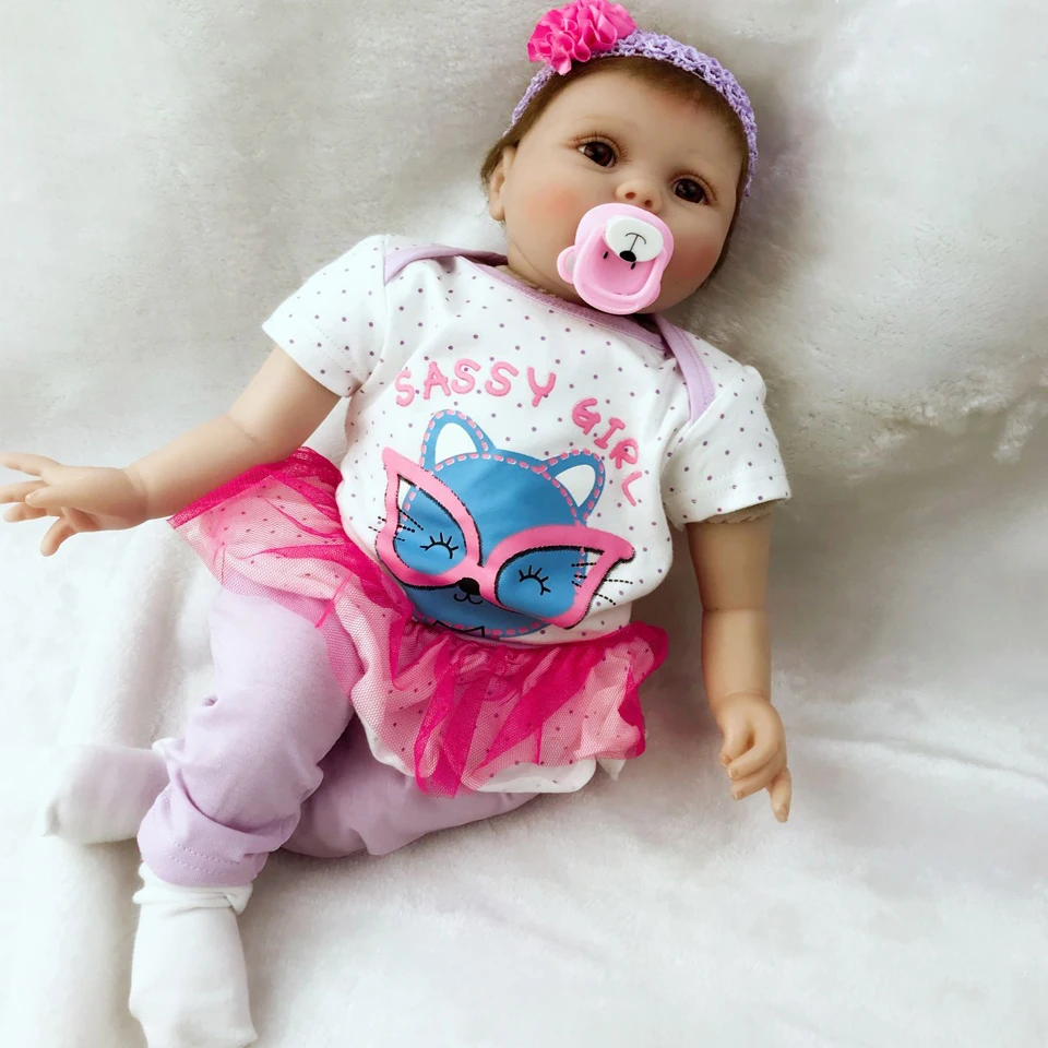 KEIUMI реалистичные куклы Reborn Babies 22 &quot55 см Силиконовая виниловая кукла для