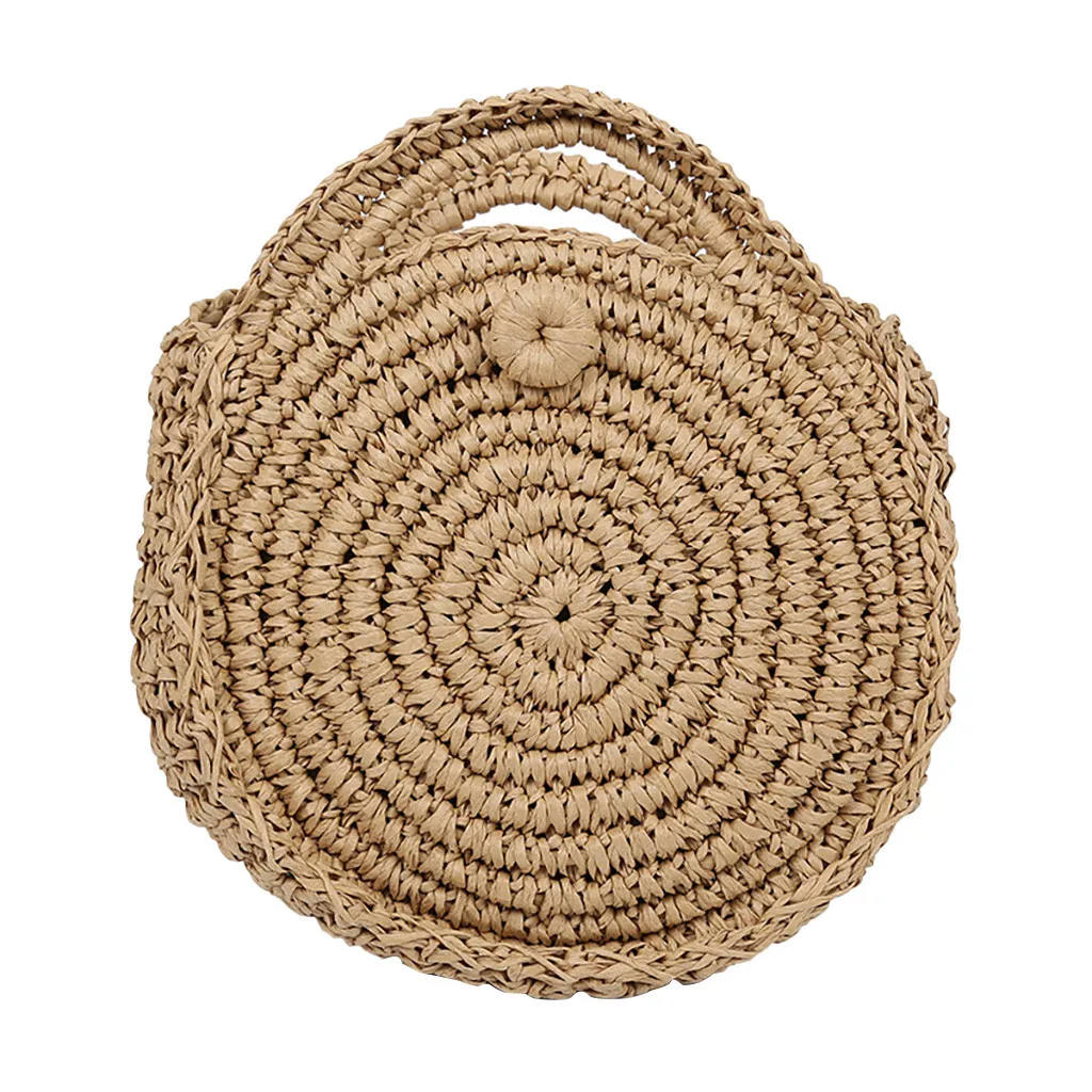 

MOLAVE Handbags fashion bags for Women2019 new Circular Handwoven bags Retro Rattan Straw Weave Beach handbags Crossbody 9422