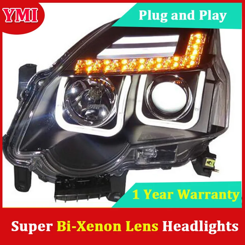 YMI Car Styling for Nissan X trail LED Headlight New Design X trail headlights LED DRL Lens