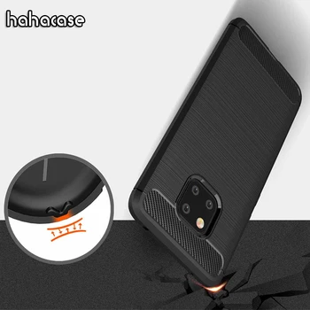 

50pcs Luxury Carbon Fiber Soft Silicone Anti-knock Case For Huawei Mate 20 10 9 Pro Lite 8 Nova 3 3i 2 Plus 2S Shockproof Cover