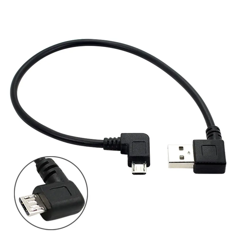 Micro USB Data Cable 9INCH 90 Degree Right Angle Nickel Plated Short