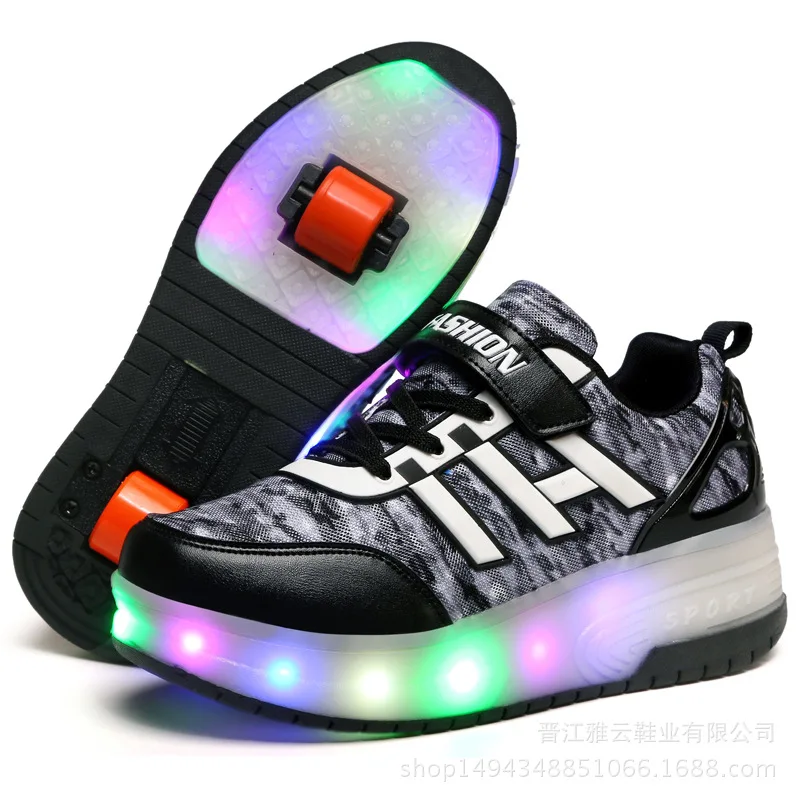 جديد الفتيان والفتيات زلاجات دوارة أحذية مع عجلات LED أحذية خفيفة الكبار الأطفال انفجار الأحذية الملونة مشرقة السيارات الأحذية