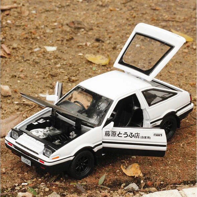 

1:32 AE86 Alloy Diecast Car Model Pull Back Toy Car model Light Sound Car Gift For Children Collection Ornaments Pull Back Toy