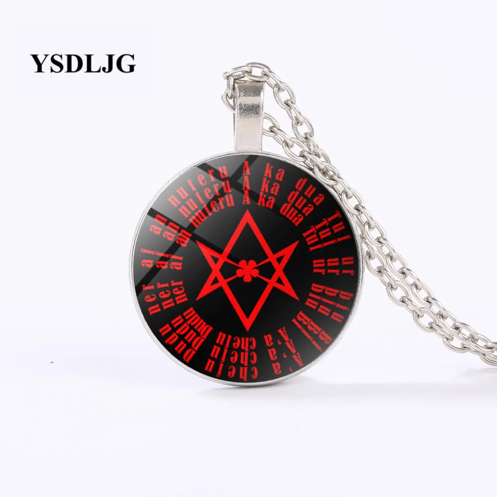 

YSDLJG Esoteric Necklace - A Ka Dua Mantra Thelema - Aleister Crowley Occult Gift Jewlery Necklaces Pendants