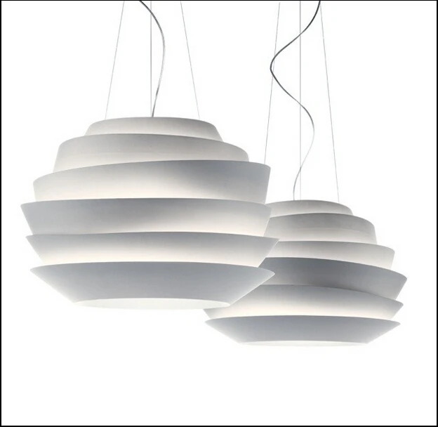 Современный D40cm Foscarini Le Soleil кулон с волной свет Белая роза подвеска лампы для