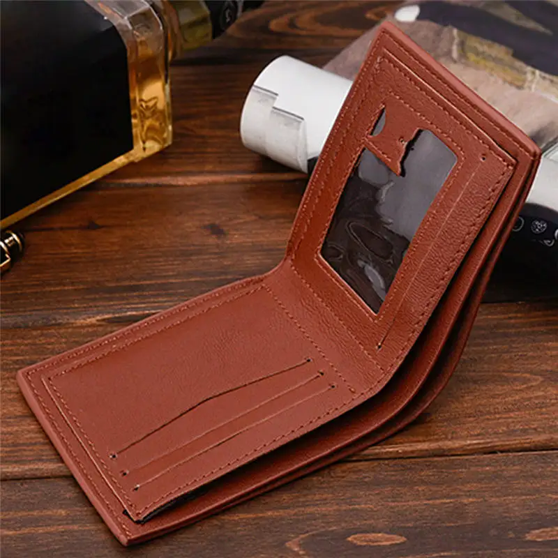  Men Solid Color Vintage Open Lichee Pattern Multi Card Position Wallet clutch portfel cuzdan billetera carteira 40MA1213