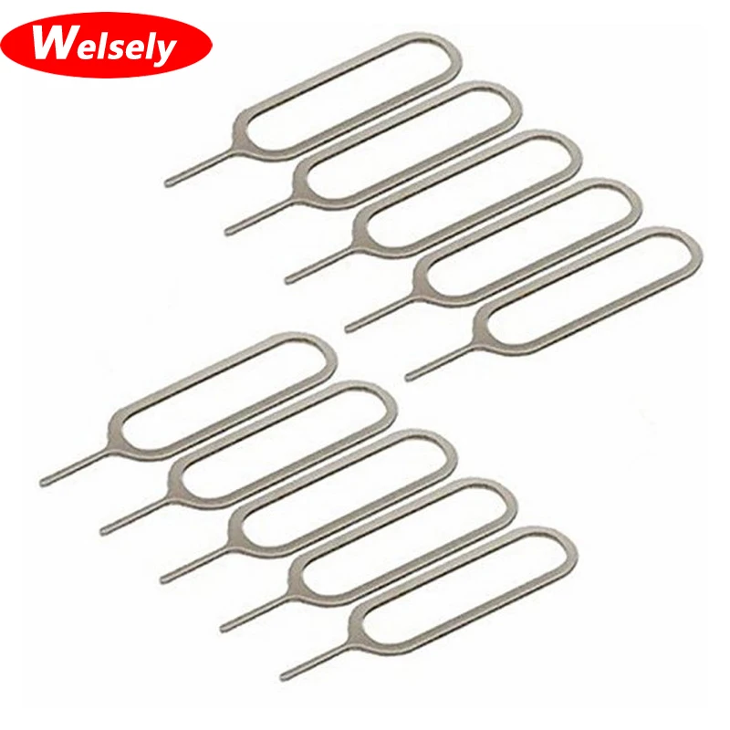 

10pcs Sim Card Needle Tray Holder Eject Metal Pin For iPhone X 8 7 6 plus se 5 Samsung S9 S8 7 Xiaomi redmi huawei honor Lg Tool