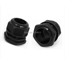 25 шт. Кабельные втулки PG 36 черные белые водонепроницаемые регулируемые нейлоновые разъемы соединения с прокладками 22-32 мм для электроприборов
